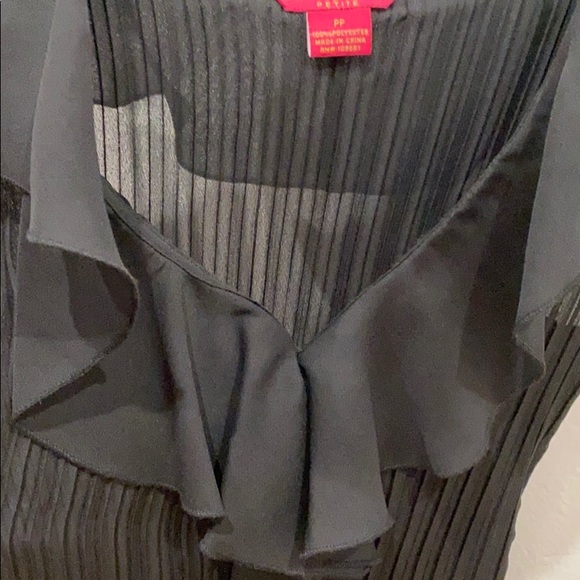 Sheer Ruffle Black Top - Picture 5 of 5